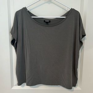 Express army green crop top. Size M